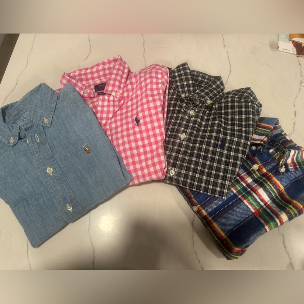 Boys Ralph Lauren Button down shirts 
Size 4t